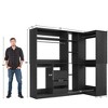 Aheaplus 72'' Set of 2 Corner Closet System with Drawers, Space-saving Closet Organizer with Hanging Rods and Storage Shelves - 2 of 4