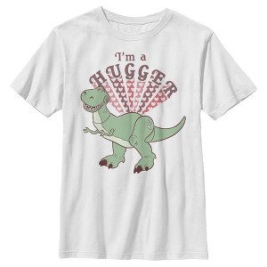 Boy's Toy Story Rex I'm A Hugger Hearts T-Shirt - 1 of 4