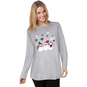 Woman Within Holiday Graphic Tee - 1 of 4