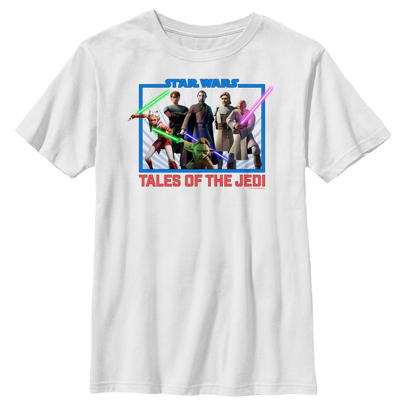 Boy's Star Wars: Tales of the Jedi Group Square T-Shirt, 1 of 5