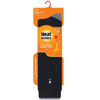 Heat Holder® Women's Calla LITE™ Twist Long Socks Thermal Yarn | Medium-Thick Socks Casual Shoes + Boots | Warm + Soft, Hiking, Cabin, Cozy at Home Socks | 5X Warmer Than Cotton