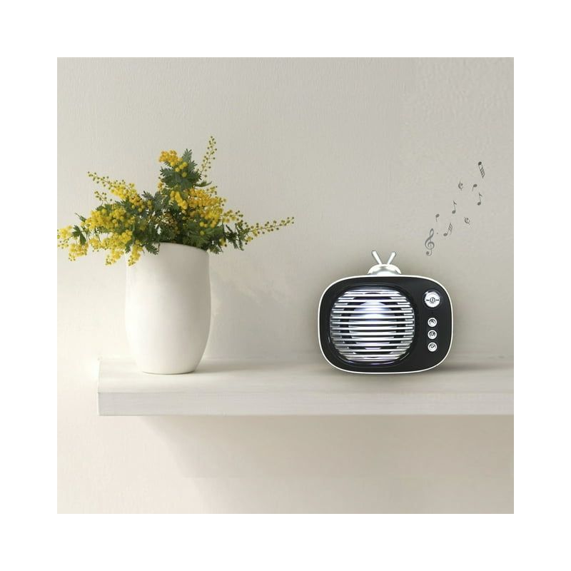 Link Retro Bluetooth Vintage Wireless Speaker with Cartoon Bracket Universal Phone Stand, 2 of 4