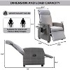 Outdoor Wicker Recliner Chair, Patio Recliner with Adjustable Backrest and Footrest, All-Weather PE Lounge Chair with Flip-Up Table 155° Lay Flat - 3 of 4