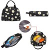 Backpack for Girls Teens Girls Bookbag Lightweight High-Capacity Waterproof School Gifts for Lovely Small Daisy Flower 3pcs (Black) - 4 of 4