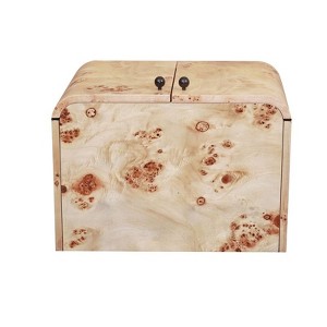 Hotraffy Storage Wooden Accent End Table Poplar Wood - 1 of 4