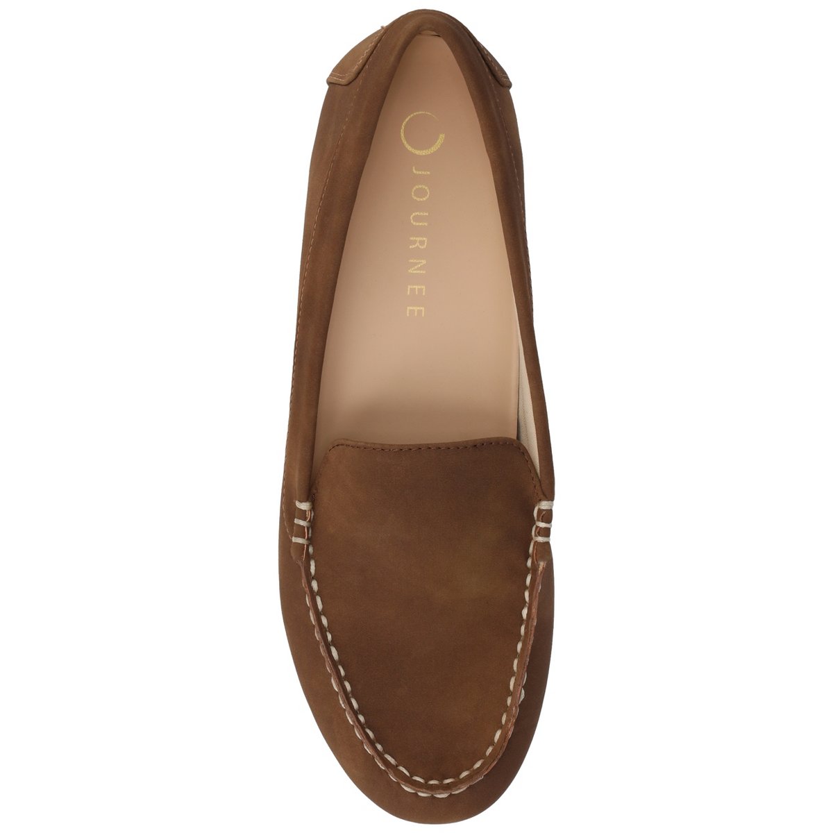 Женские туфли Journee Collection Journee Women's Oreta Medium and Wide Width Driving Loafer, Tan 12 — фото 4