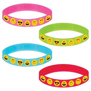 4ct Show Your Emojions Rubber Bracelet Favors