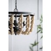 4-Light Small Beaded Chandelier Ceiling Light White/Black - A&B Home: Vintage Aluminized Finish, No Assembly Required - 4 of 4