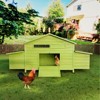 Gulches Green Wooden Chicken Coop Outdoor Hen House with 2 Free-Range Doors 2 Nesting Boxes Perch Waterproof 1 Piece 11 Sq Ft - 4 of 4
