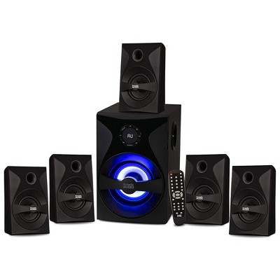 Acoustic Audio by Goldwood AA5400 Surround Sound System Set Home Theater with 1 Subwoofer and 5 Wired Satellite Speakers, Black