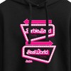 Women's - Barbie - Barbieland Real World This Way Signs Cropped Graphic Hoodie - 2 of 3