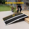 Yescom Portable Wheelchair Ramp Aluminum 5FT Folding Anti-slip 600LBS Capacity for Threshold Doorways - 3 of 4