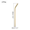 Unique Bargains Smooth Cocktail Coffee Juice Reusable Metal Straws 2 Pcs - 2 of 3