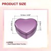 Unique Bargains Heart-Shaped Tinplate Candy Candle Cookie Storage Boxes with Lid 4 Pcs 4.92" x 4.53" x 1.77" - 2 of 4
