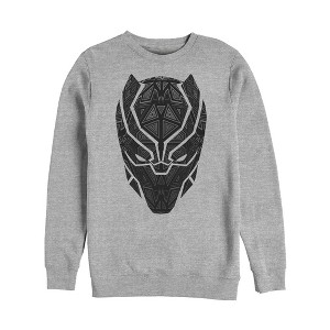 Men's Marvel Black Panther Ornate Mask Sweatshirt - 1 of 3