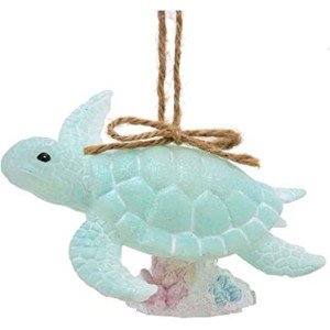 Kurt Adler Resin Ornament for Christmas Tree, Green Transparent Turtle - 1 of 1