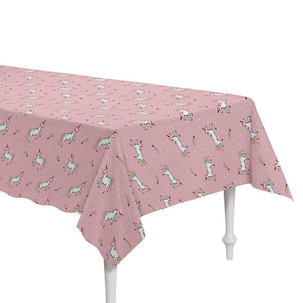 ( of 6 pack) 54" x 84" Unicorn Printed Table Cover - Spritz™