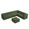 130.32" Modern Minimalist Corduroy L-Shape Modular Sectional Sofa, No Assembly Needed, 7-piece Free Combination Sofa - 4 of 4
