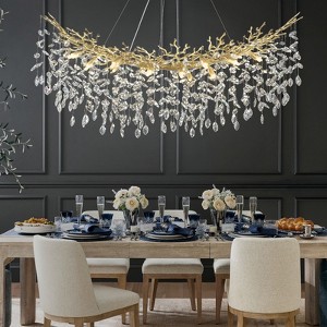 CityFurn 16-Light Modern Tree Branches Crystal Linear Chandelier for Dining Room - 1 of 4