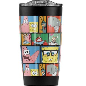 Spongebob Spongebob Tile Pattern Steel Tumbler 20oz Coffee Travel Mug - 1 of 4