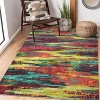 Acekool Washable Area Rug, Modern Abstract Non-Slip Low Pile Stain Resistant Carpet for Living Room Bedroom, Easy Care - 3 of 4