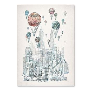 Americanflat Architecture Minimalist Voyages Over New York By David Fleck Poster