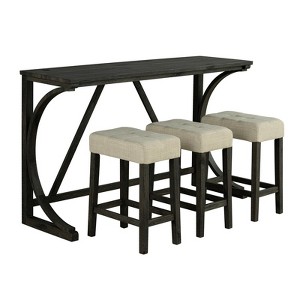 Aukfa 4-Piece Farmhouse Counter Height Dining Set, Wood Kitchen Dining Table Set for Small Places - 1 of 4