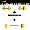 Adjustable Weight Dumbbell Set of 2, 33LbsFree Weight Dumbbell Set with Foam Handle, Convertible To Barbell Fitness Exercise Workout Equipment - 3 of 4