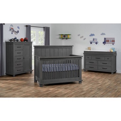 Canyon Gray Solid Wood 2-Drawer Nightstand