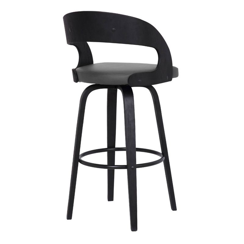 26&#34; Shelly Contemprary Bar Counter Height Barstool Black/Gray - Armen Living, 5 of 11
