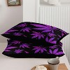 Acoinel 4 Pcs  Purple Botanical Weed Leaf Comforter Set with 1 Fitted Sheet, 1 Flat Sheet and 2 Pillowcases, for Kids Teens Boys Girls Bedroom,Twin - 2 of 4