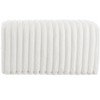 Grungis Modern Stylish Pouf Ottoman with Storage, Corduroy Foot Stool with Arch Hollow Design for Bedroom, Living Room, Beige - 3 of 4