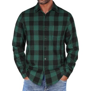 COOFANDY Flannel Shirts Long Sleeve Button Down Shirt - 1 of 4