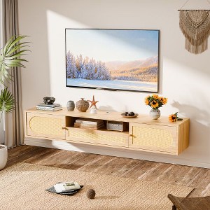 Karl Home  Oak Wall Mounted TV Stand - 1 of 1