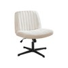 Cross-Legged Chair,No Wheels Armless Swivel Home Office Chair - 2 of 4