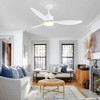Airsurfer 52-Inch White Ceiling Fan with Remote, Reversible DC Motor, 3 ABS Blades & Color-Changing LED Light - 3 of 4