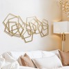 LuxenHome Gold Iron Metal Abstract Shapes 47.4-Inch Wide Wall Decor - 3 of 4