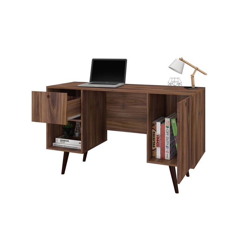 Edgar 1 Drawer Mid Century Office Desk - Manhattan Comfort, 4 of 9