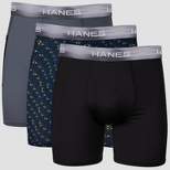 Hanes Premium Men's Xtemp Boxer Briefs with pocket 3pk - Gray/Blue/Black