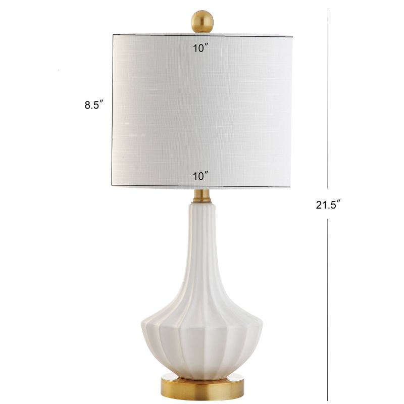 21.5&#34; Ceramic Parker Mini Table Lamp (Includes LED Light Bulb) White - JONATHAN Y, 5 of 10