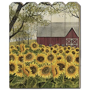 Gulches Rustic Farmhouse Wall Art, "Sunshine" by Billy Jacobs, Wood Picket Fence Design, Multicolor - 1 of 2