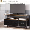 Jojoka 47.2 Inch Dresser TV Stand Fits for TVs up to 55 Inch, Small Media Console Table with 3 Fabric Drawers and Open Shelf - 4 of 4
