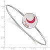 Black Bow Jewelry Sterling Silver Gamma Phi Beta Greek Life Bangle Bracelet 7 Inch - 2 of 3