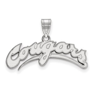 Black Bow Jewelry 10k White Gold Washington State Cougars NCAA Large Pendant - 1 of 3