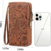 BEAFUP Women's Wallet - RFID Blocking PU Leather Purse with Detachable Strap,Large Capacity Double Zip Vegan Leather for Everyday Use,Travel - 3 of 4