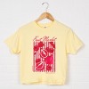 S.W.Smiley Fruit Market Pomegranate - Women's Boxy Crop Top Graphic T-Shirt - 2 of 4