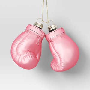 Christmas Glass Pink Boxing Glove Ornament - Wondershop™ - 1 of 3