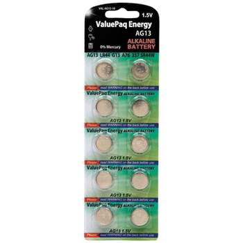 Dantona® ValuePaq Energy AG13 Alkaline Button Cell Batteries, 10 Pack