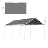 10 x 20ft Carport Roof, UV Resistant Canopy Replacement Cover with Ball Bungee Cords - 3 of 4