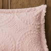 SEVOBAL Bedding Sets, Twin Embroidered Medallion Faux Fur Comforter Mini Set with Soft Mink Reverse, Pink, 19.29"*10.83"*10.83" - 2 of 4